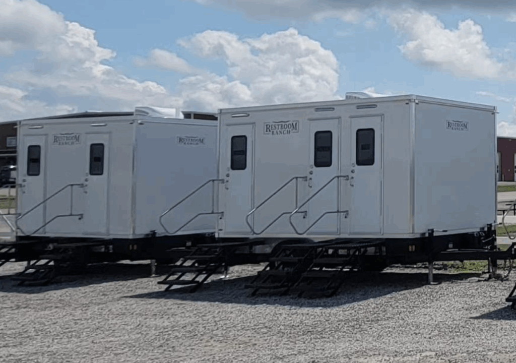 5 stall restroom trailer rental